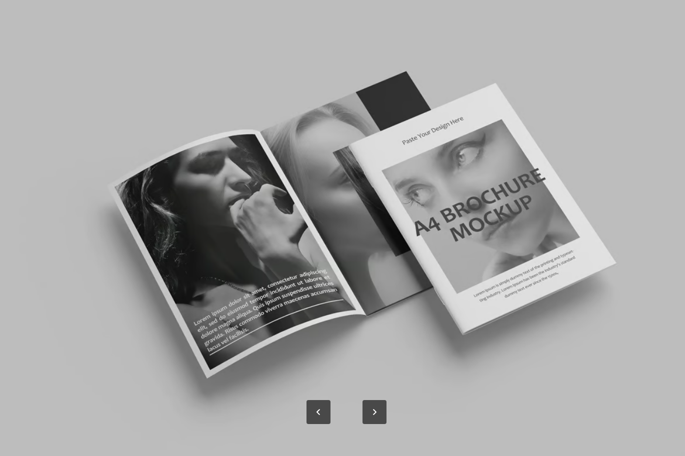 A4画册PSD样机智能对象分层文件高分辨率可编辑背景设计模板A4 Brochure Mockup-果觅网