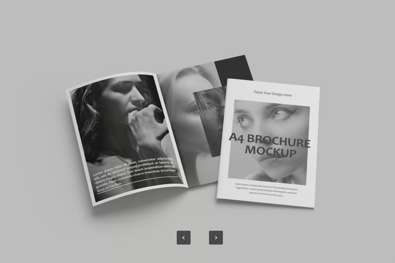A4画册PSD样机智能对象分层文件高分辨率可编辑背景设计模板A4 Brochure Mockup-果觅网