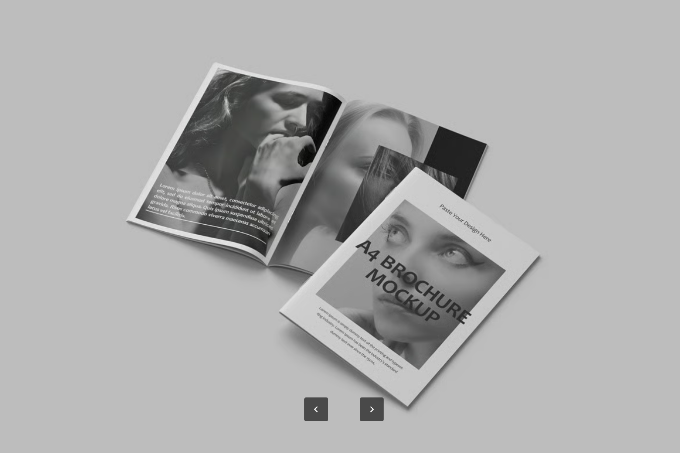 A4画册PSD样机智能对象分层文件高分辨率可编辑背景设计模板A4 Brochure Mockup-果觅网