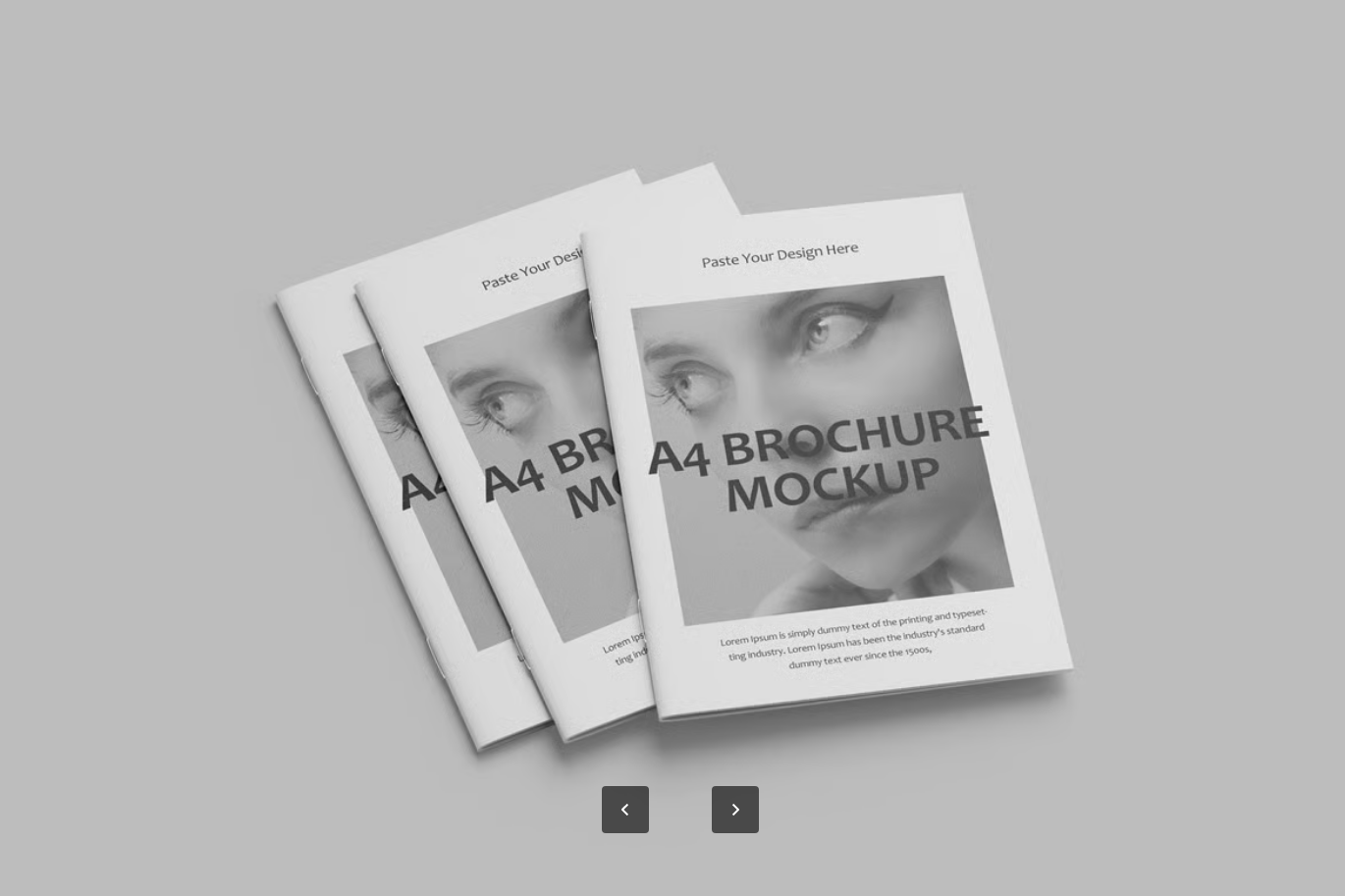 A4画册PSD样机智能对象分层文件高分辨率可编辑背景设计模板A4 Brochure Mockup-果觅网