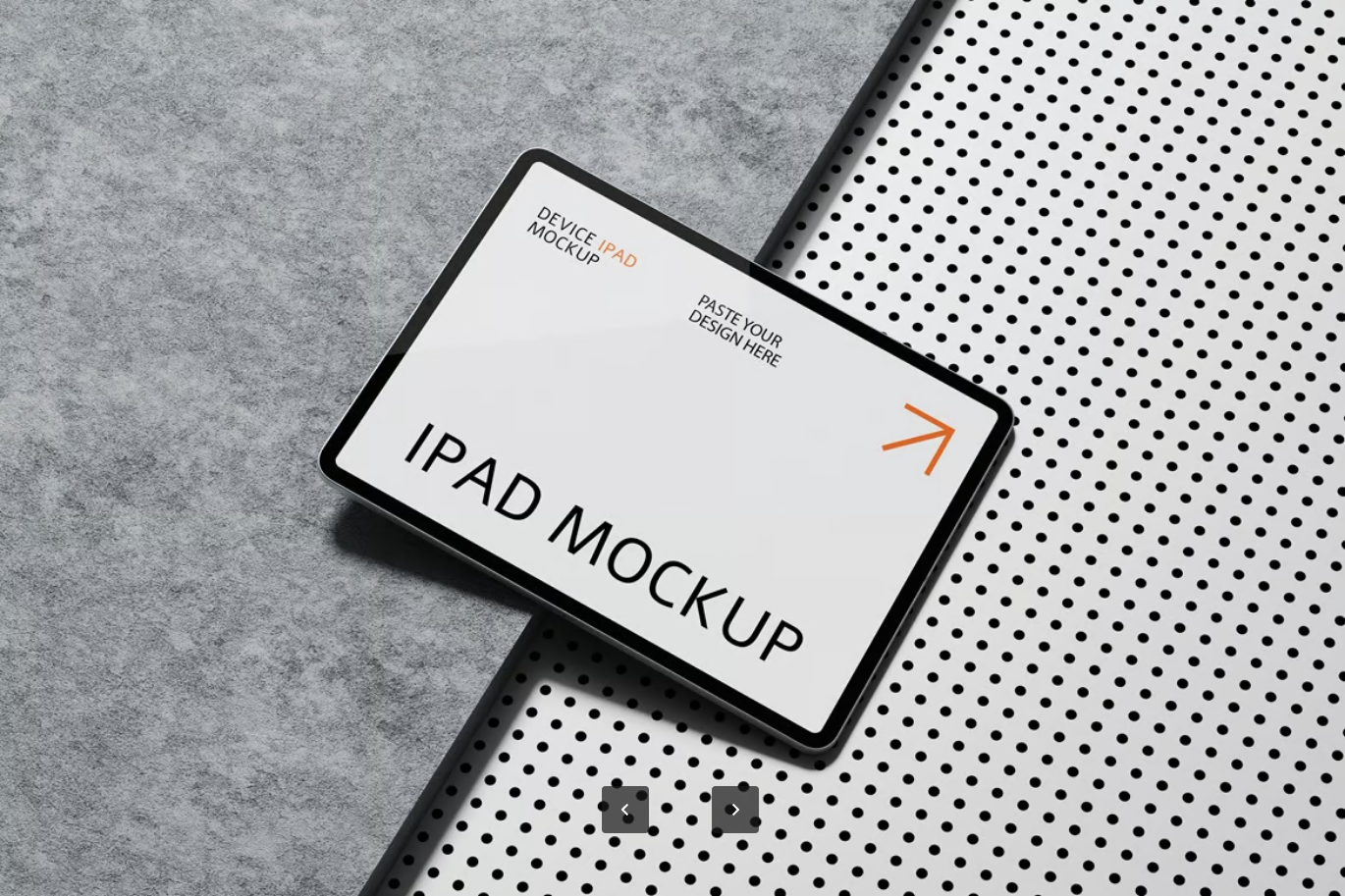 iPad样机PSD分层文件4合1套装智能对象可替换设计4500x3000高分辨率iPad Mockup-果觅网