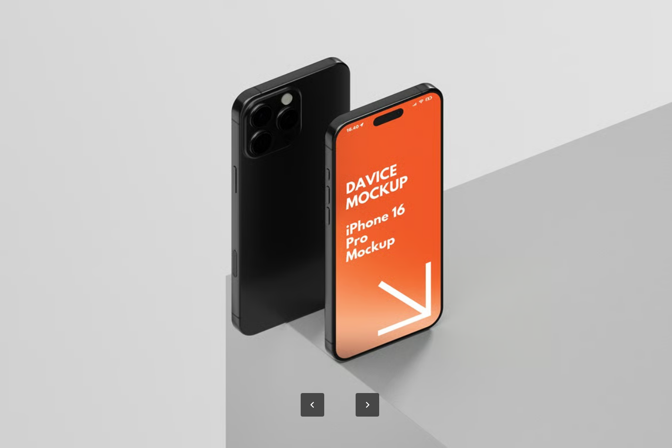 iPhone16 Pro模型套装4款PSD分层智能对象高分辨率4500x3000可换背景色IPhone 16 Pro Mockup Set-果觅网