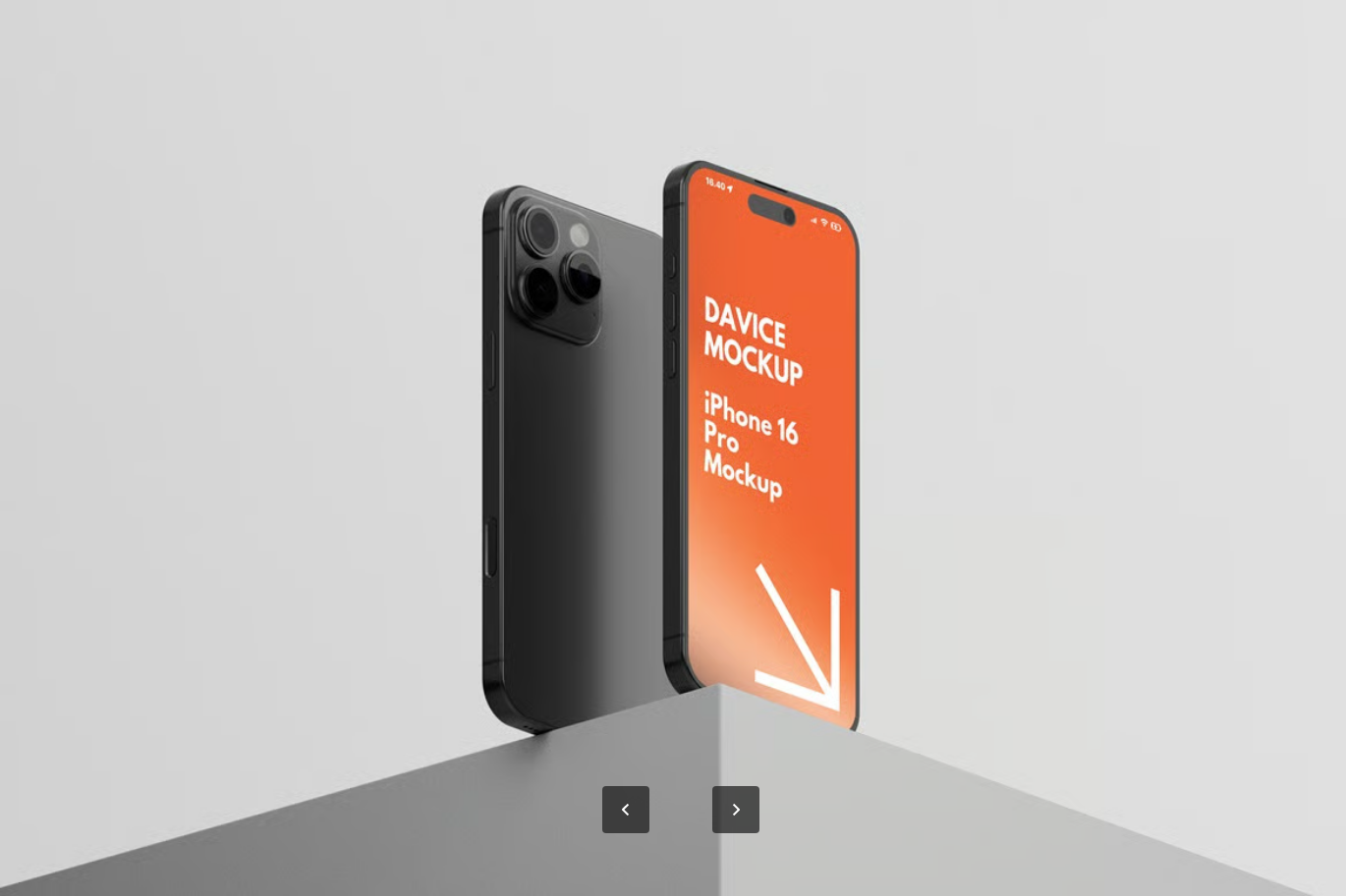 iPhone16 Pro模型套装4款PSD分层智能对象高分辨率4500x3000可换背景色IPhone 16 Pro Mockup Set-果觅网