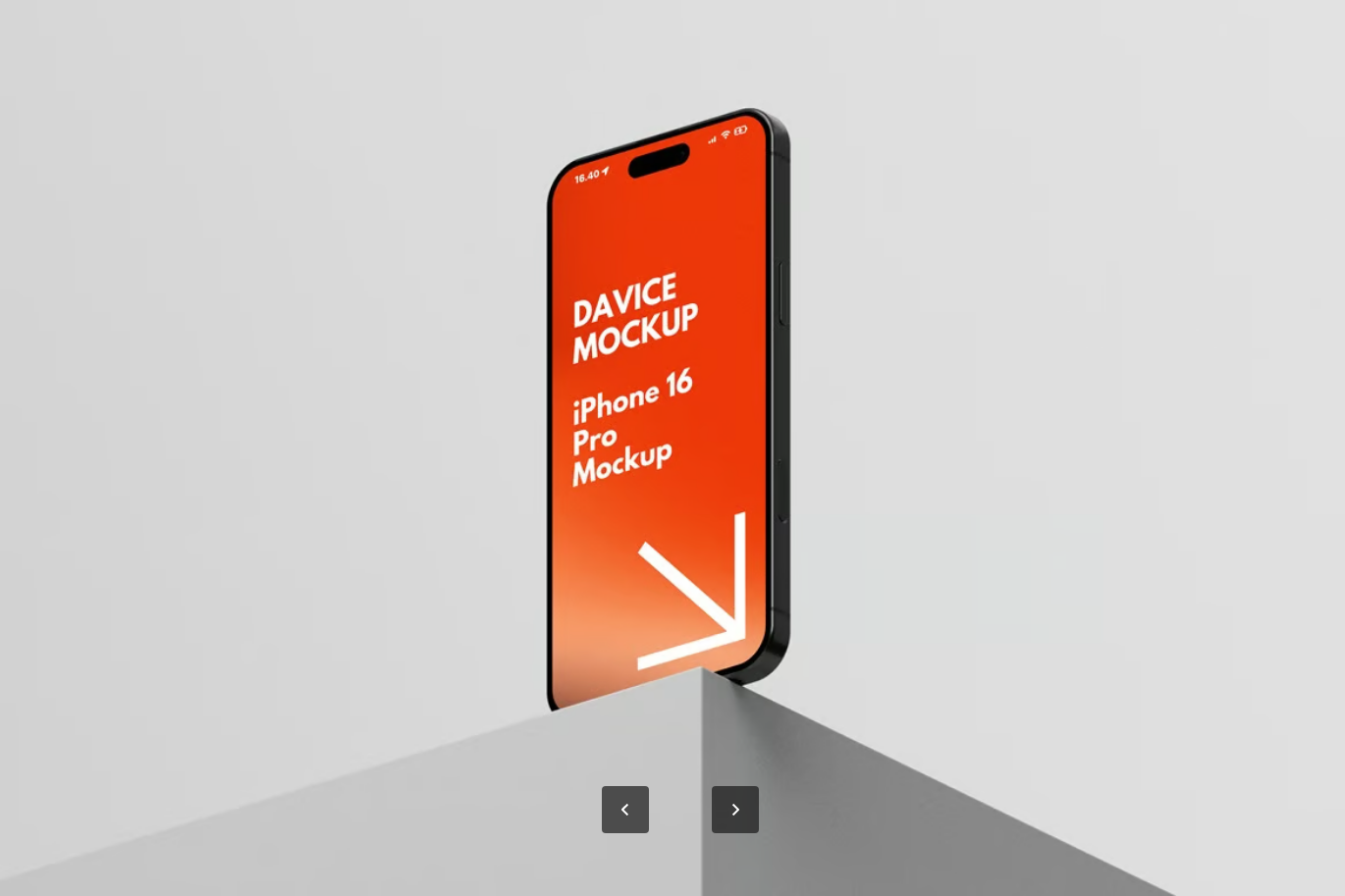 iPhone16 Pro模型套装4款PSD分层智能对象高分辨率4500x3000可换背景色IPhone 16 Pro Mockup Set-果觅网