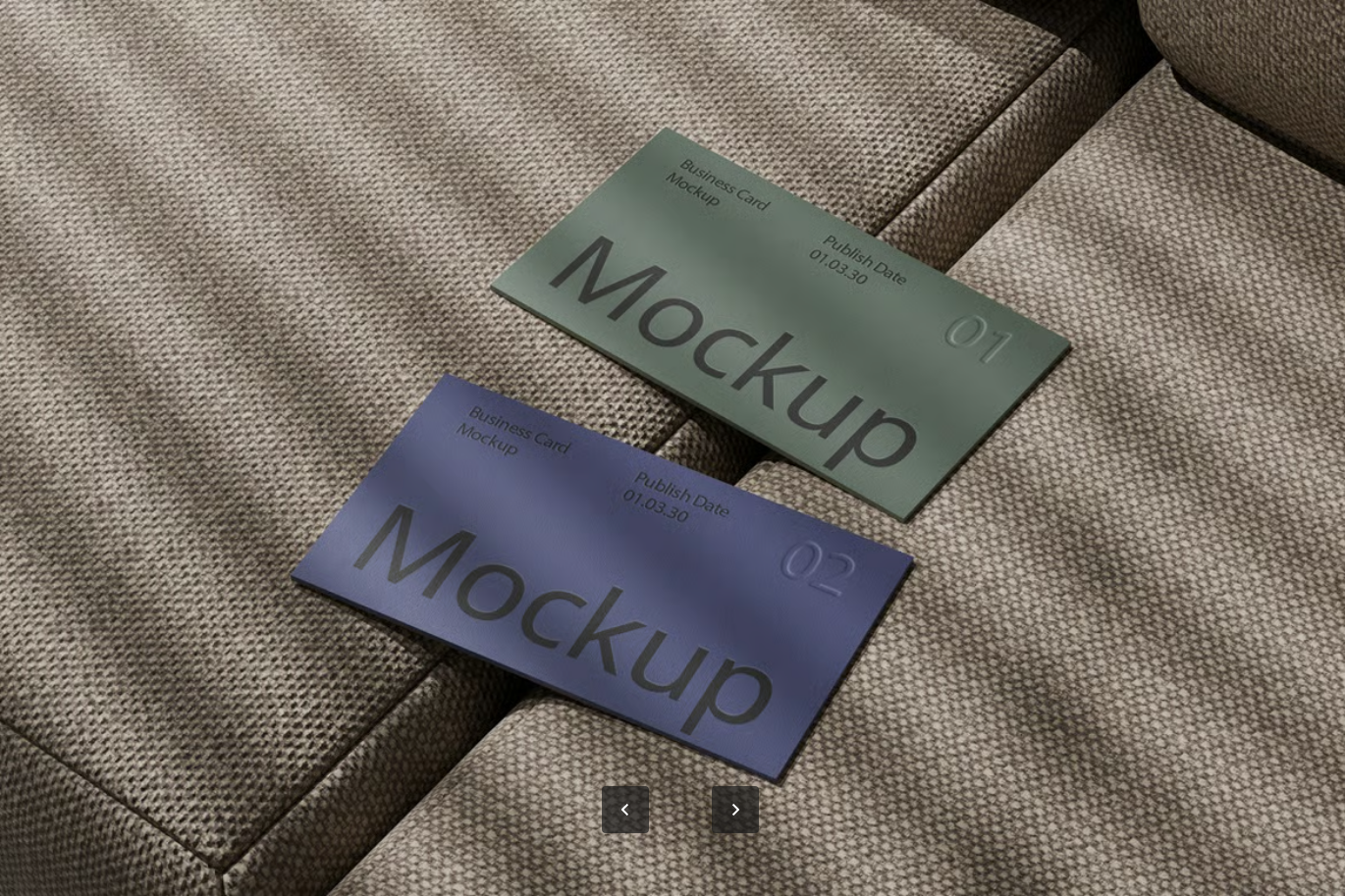 PSD名片模板4套智能对象分层文件高分辨率可编辑设计素材Business Card Mockup-果觅网