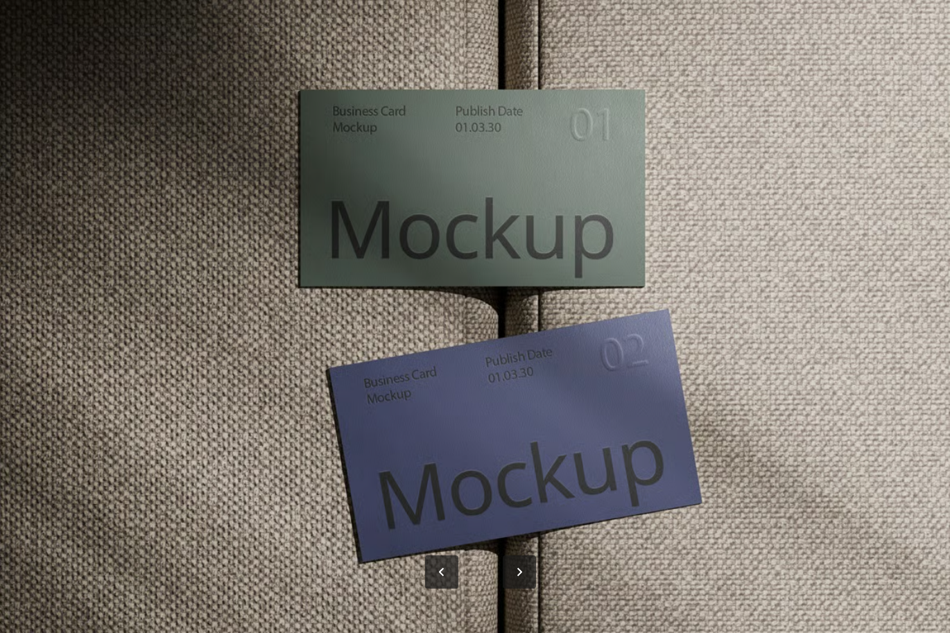 PSD名片模板4套智能对象分层文件高分辨率可编辑设计素材Business Card Mockup-果觅网