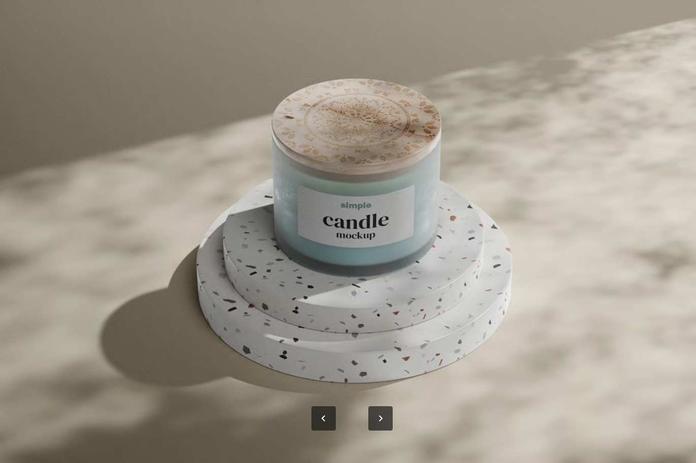智能对象分层PSD蜡烛模板4500x3000px高分辨率可替换效果图Candle Mockup-果觅网
