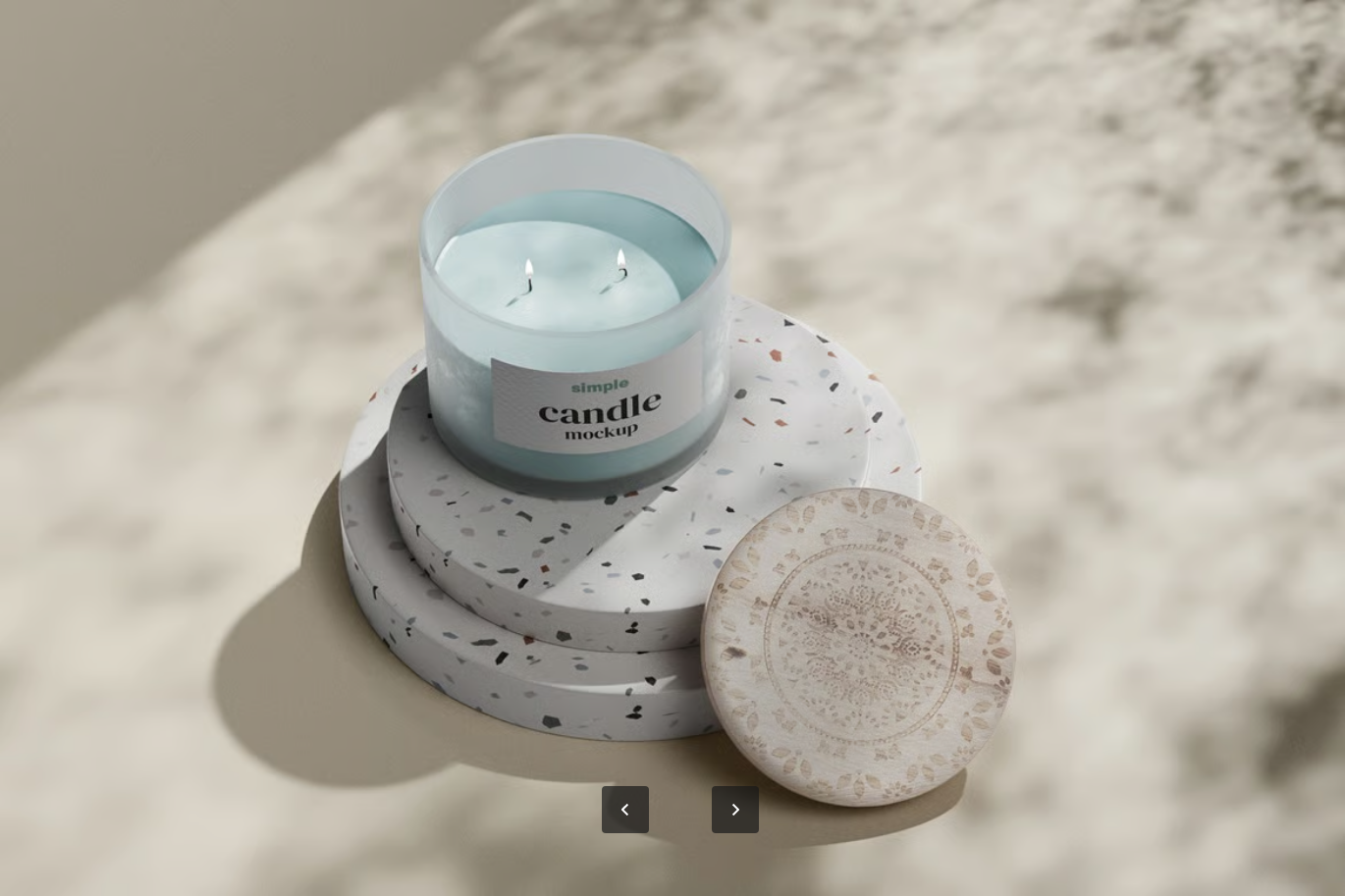 智能对象分层PSD蜡烛模板4500x3000px高分辨率可替换效果图Candle Mockup-果觅网