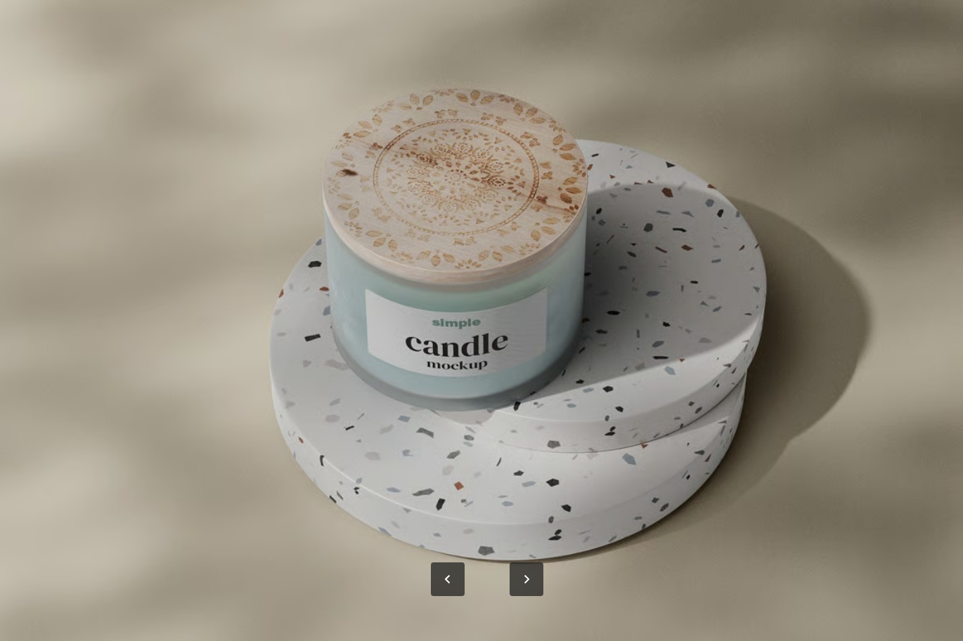智能对象分层PSD蜡烛模板4500x3000px高分辨率可替换效果图Candle Mockup-果觅网