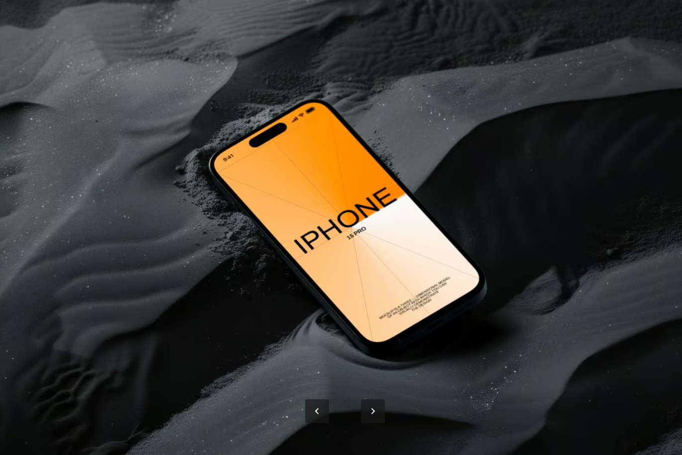 黑色iPhone15Pro模型PSD分层模板智能对象图层6000x4500高分辨率300dpiBlack iPhone 15 Pro Mockup Set-果觅网