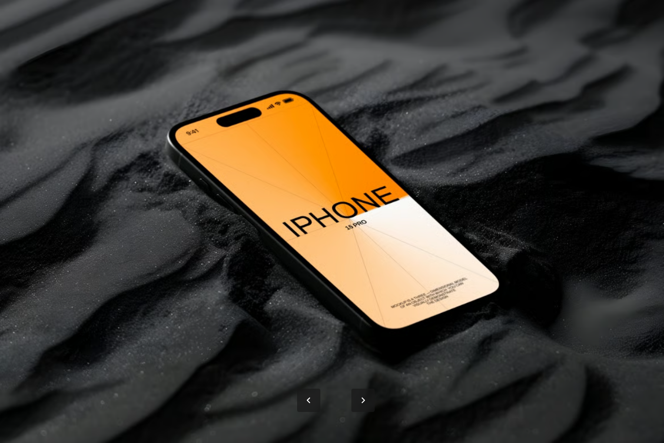 黑色iPhone15Pro模型PSD分层模板智能对象图层6000x4500高分辨率300dpiBlack iPhone 15 Pro Mockup Set-果觅网