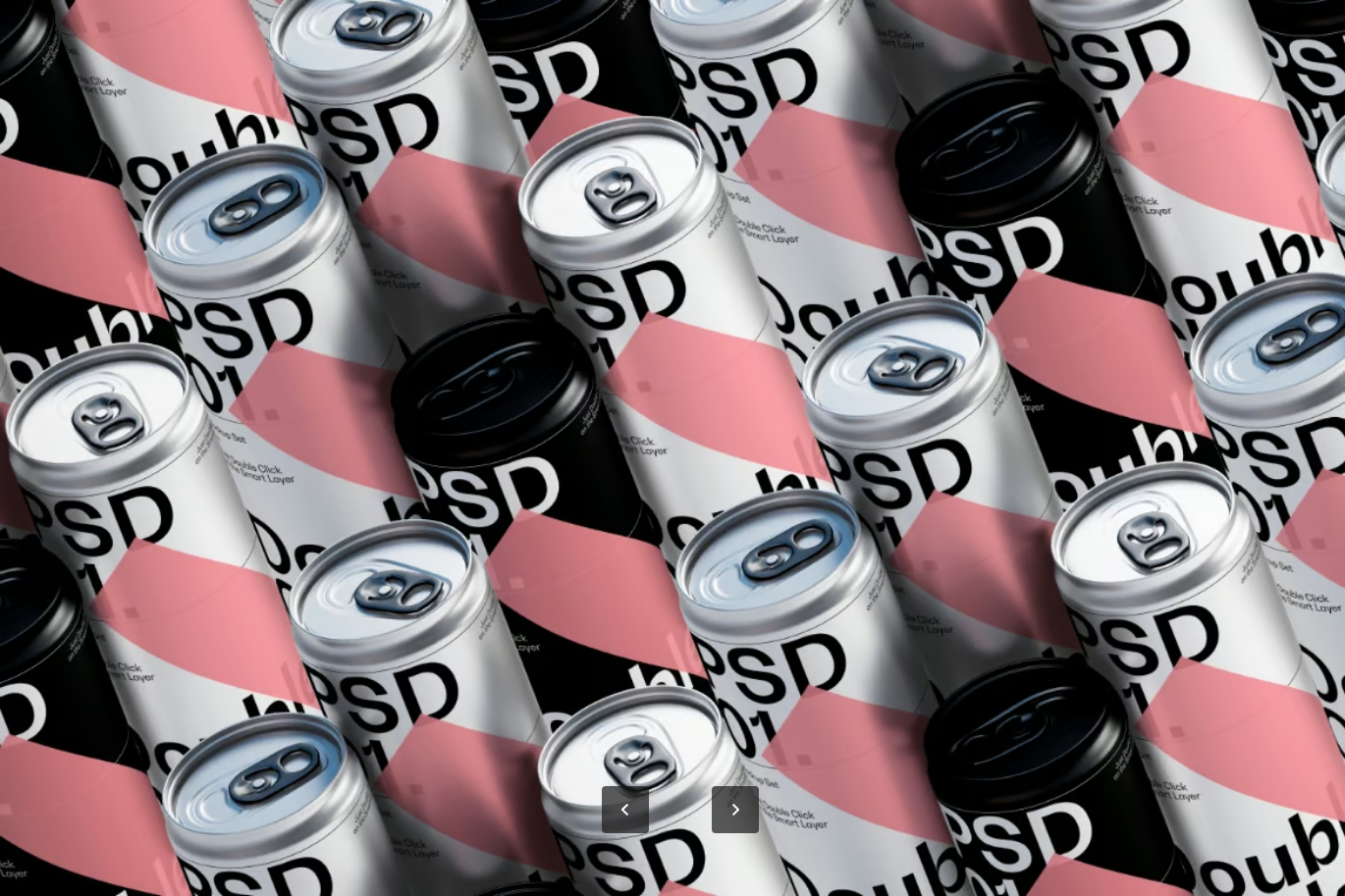 金属饮料罐PSD分层模板智能对象6000x4500高清包装设计素材Metallic Soda Can Mockups-果觅网