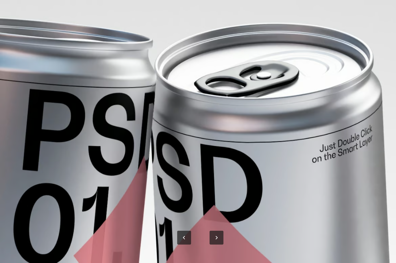 金属质感易拉罐PSD模板智能对象分层6000x4500高分辨率透明背景Metallic Soda Can Mockup-果觅网