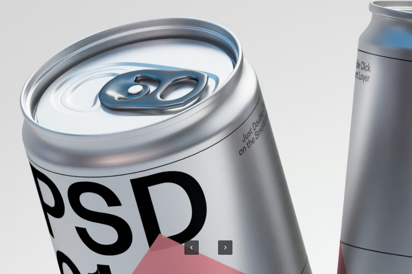 金属质感易拉罐PSD模板智能对象分层6000x4500高分辨率透明背景Metallic Soda Can Mockup-果觅网