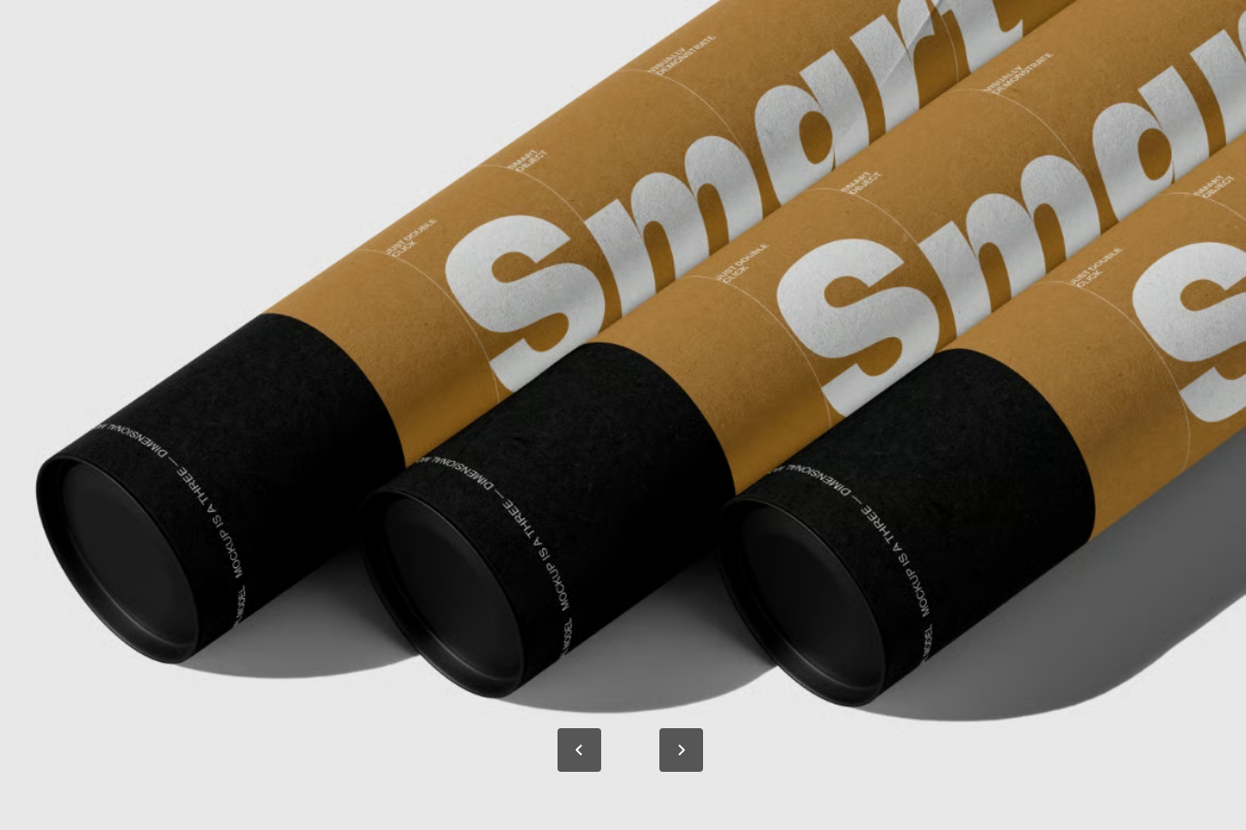 5款分层PSD样机模板智能对象可编辑高分辨率透明背景设计素材Paper Tube Mockup Set-果觅网