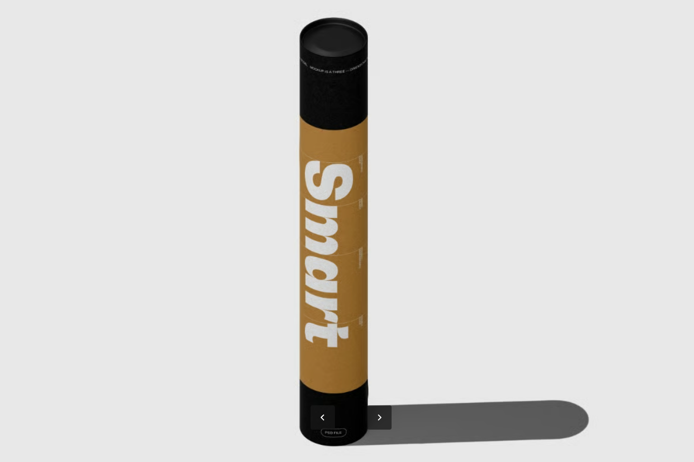 5款分层PSD样机模板智能对象可编辑高分辨率透明背景设计素材Paper Tube Mockup Set-果觅网