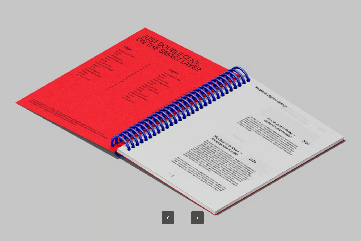 PSD分层样机智能对象可编辑高分辨率6000x4500设计模板3款源文件Isometric Notepad Mockups-果觅网