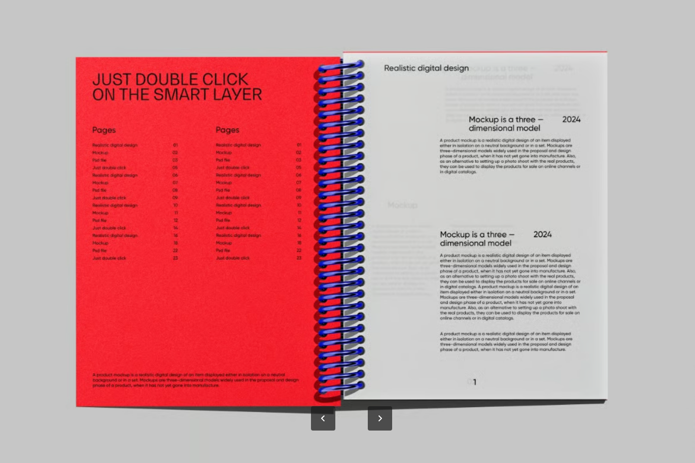 智能图层PSD样机高分辨率6000x4500px分层文件300dpi可编辑设计模板Notepad Mockup-果觅网