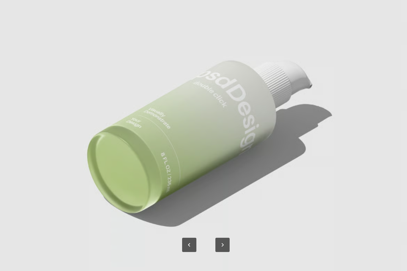 3D立体化妆品瓶PSD分层模板6000像素高分辨率智能对象可编辑Isometric Cosmetic Bottle Mockup-果觅网