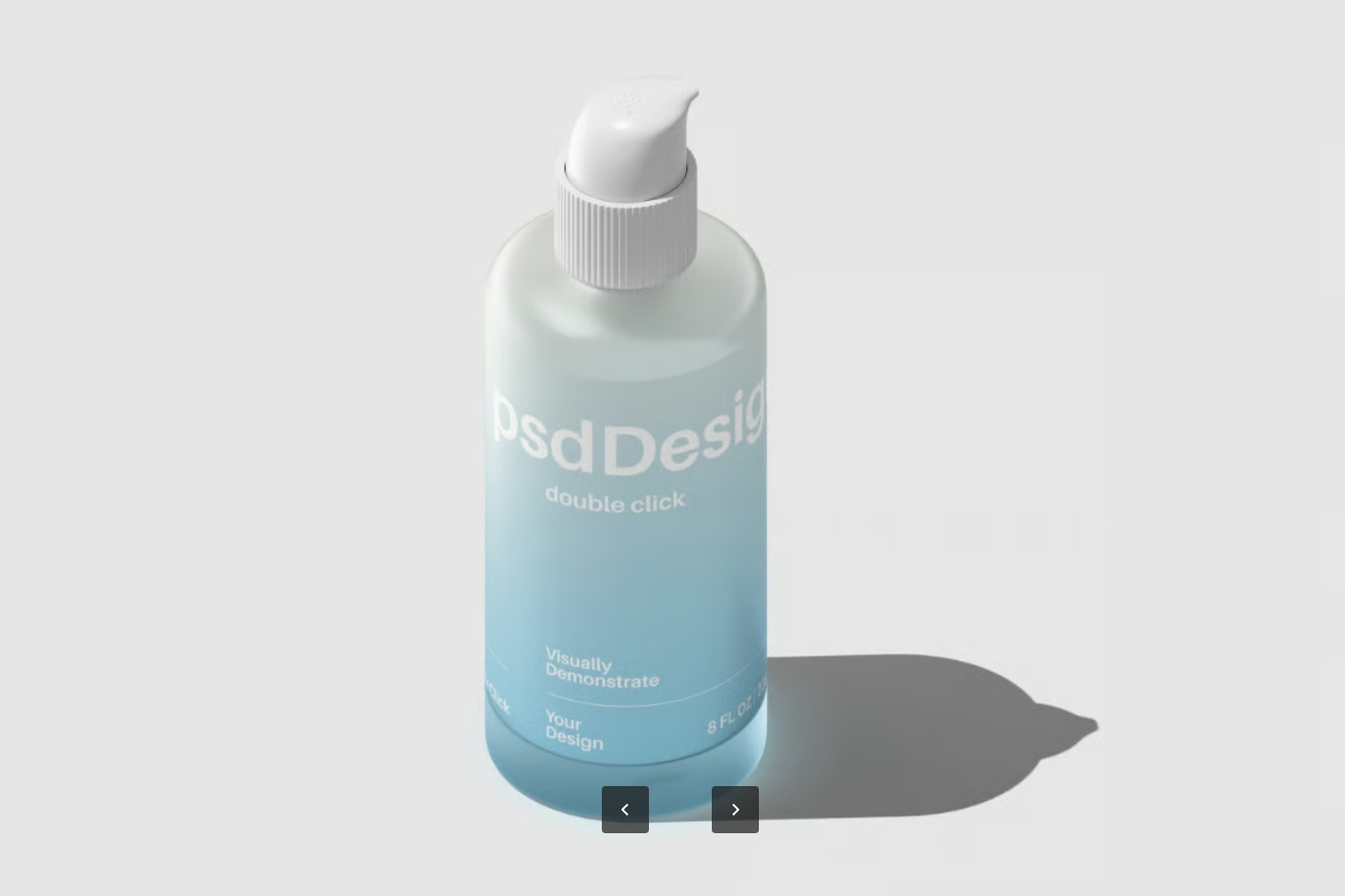3D立体化妆品瓶PSD分层模板6000像素高分辨率智能对象可编辑Isometric Cosmetic Bottle Mockup-果觅网