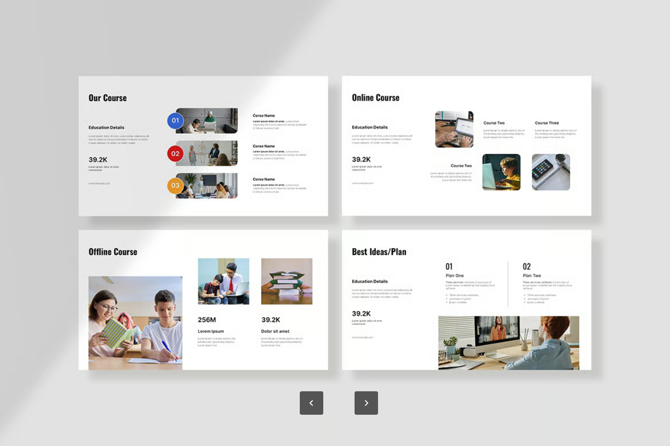 教育Keynote模板25页可编辑简约学校课件一键换色字体品牌定制Iskool Education Keynote Template-果觅网