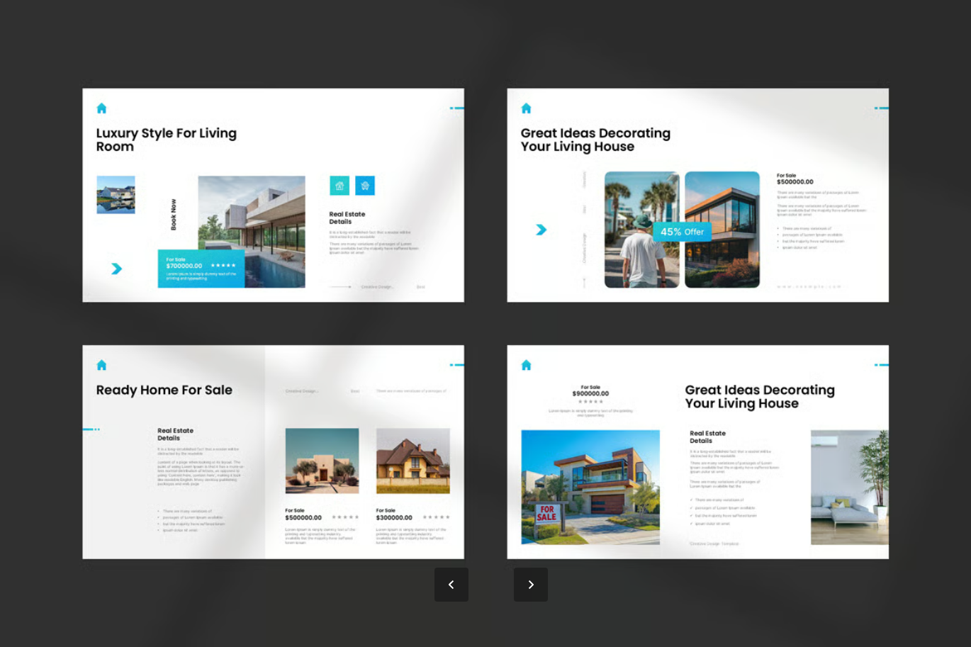 高端地产商务PPT模板现代风简约设计可编辑专业GoogleSlide演示方案Real Estate GoogleSlide Presentation Layout-果觅网