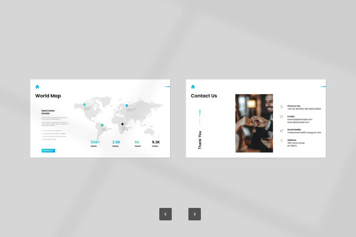 高端地产商务PPT模板现代风简约设计可编辑专业GoogleSlide演示方案Real Estate GoogleSlide Presentation Layout-果觅网