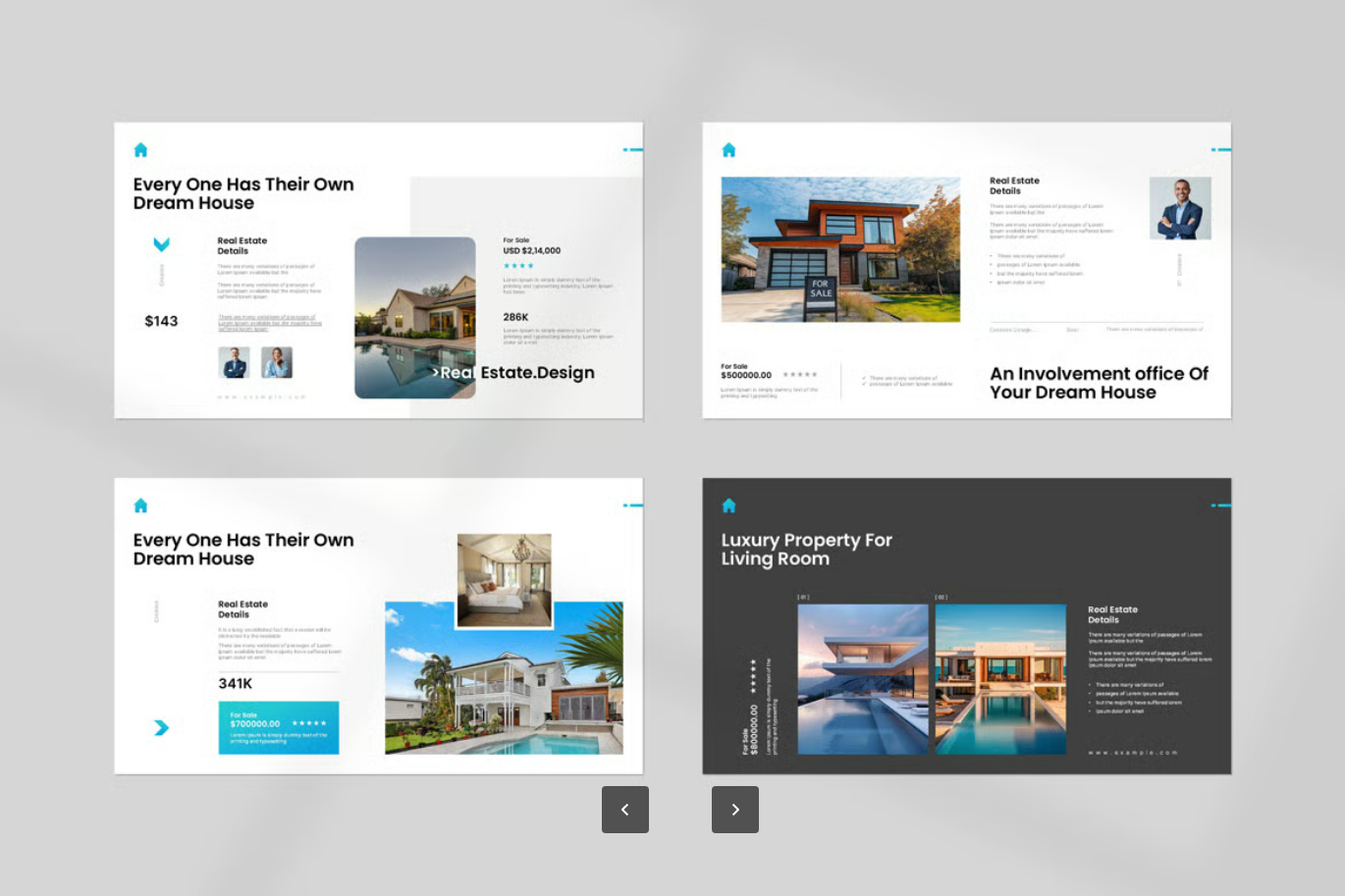 高端地产商务PPT模板现代风简约设计可编辑专业GoogleSlide演示方案Real Estate GoogleSlide Presentation Layout-果觅网