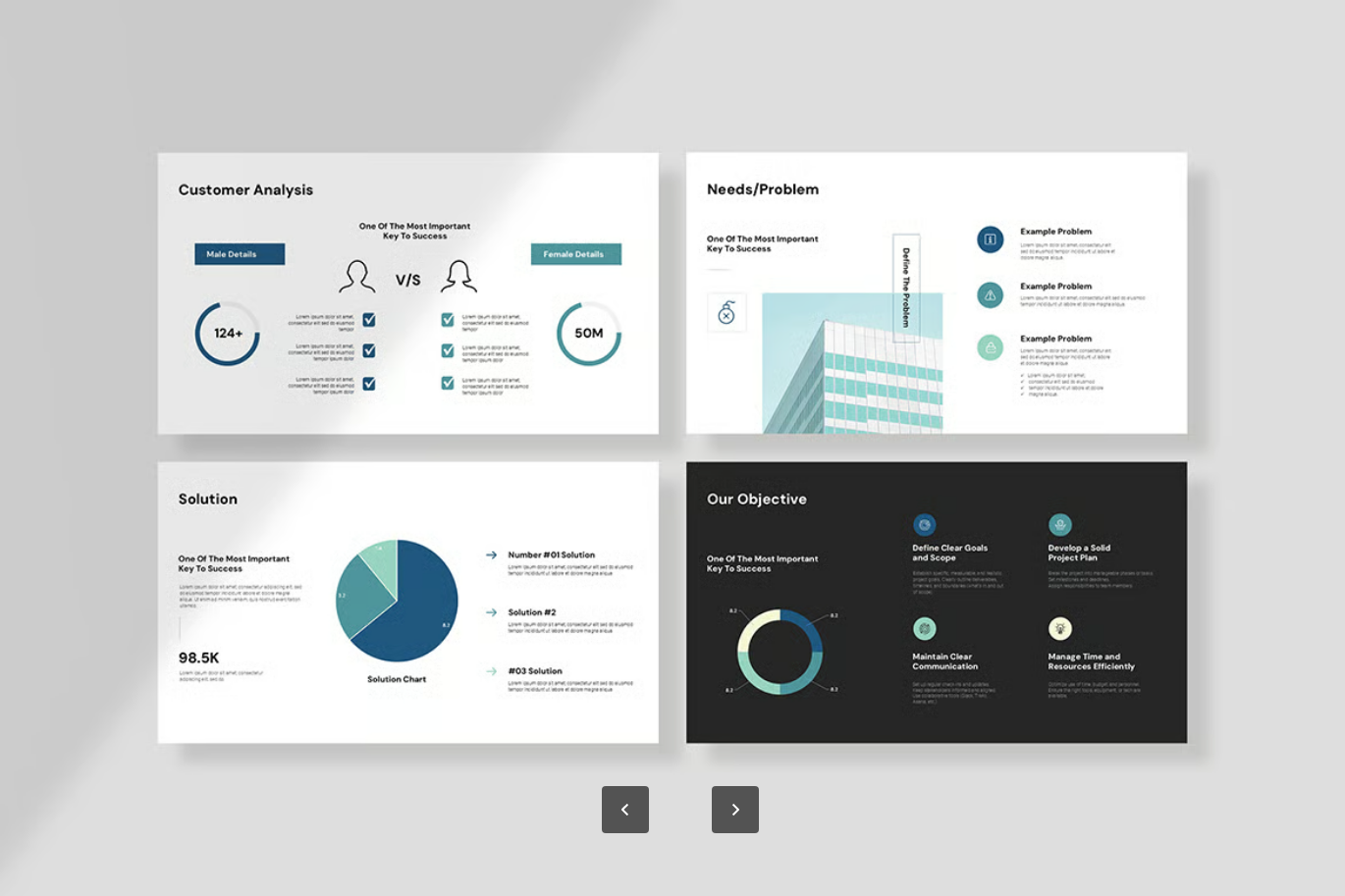 商务提案PPT模板可编辑企业级商业计划书简约风高端设计Business Proposal PowerPoint Template-果觅网