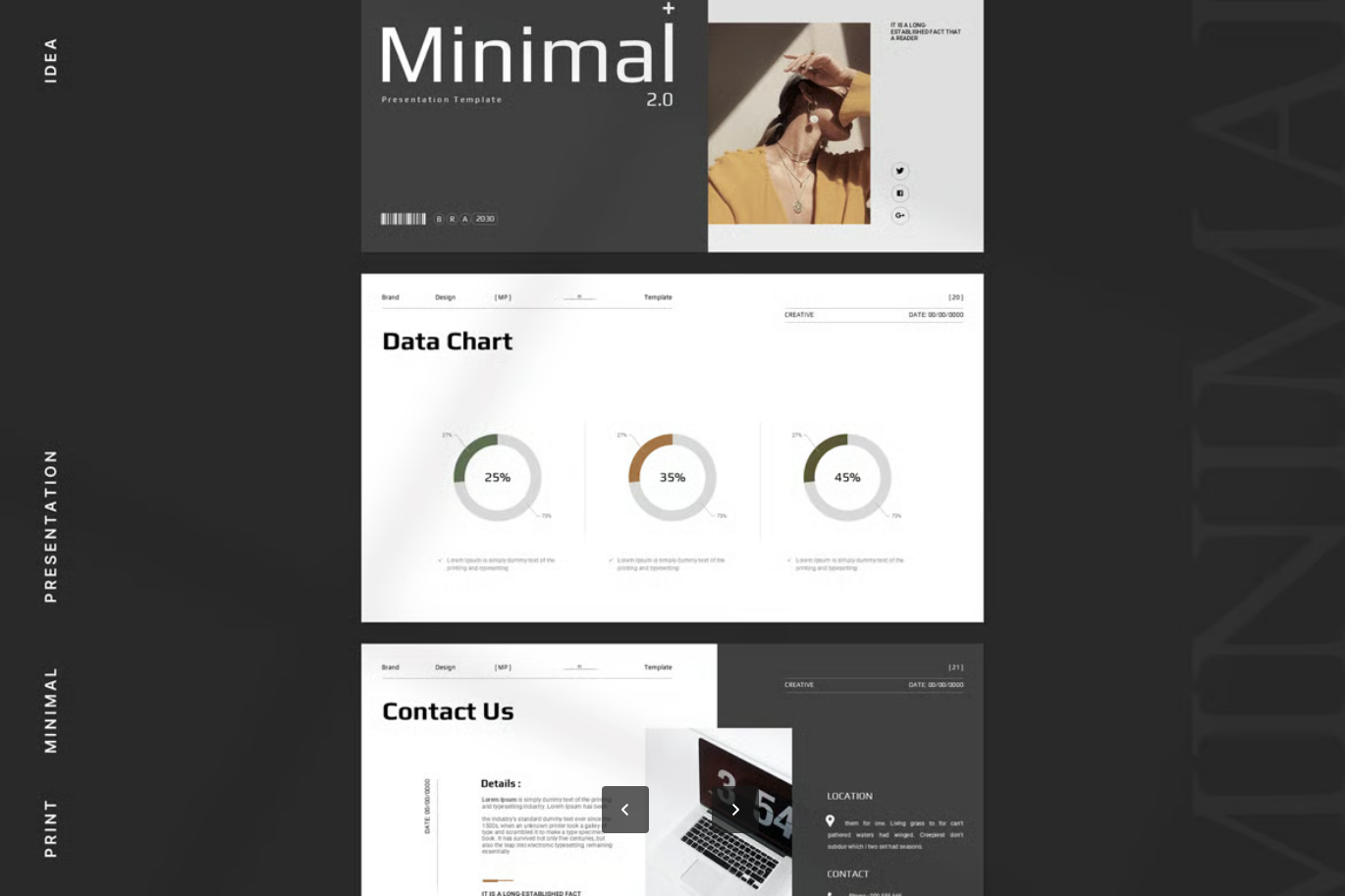 高端极简商务PPT模板20页可编辑企业汇报毕业答辩扁平化设计Minimal Presentation Template-果觅网