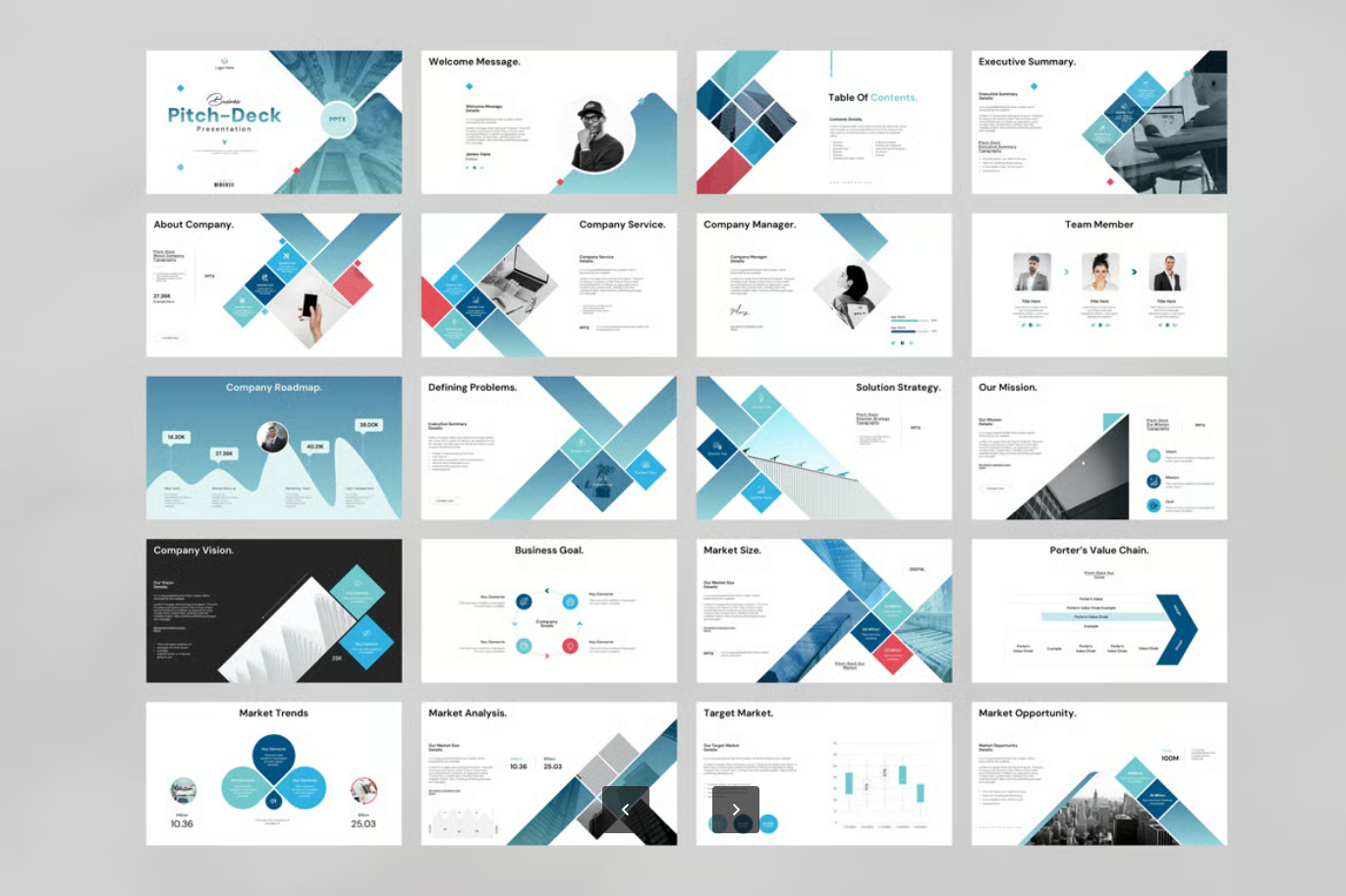 高端商务融资路演PPT模板23页可编辑企业计划书创业必备Pitch-Deck Presentation Template-果觅网