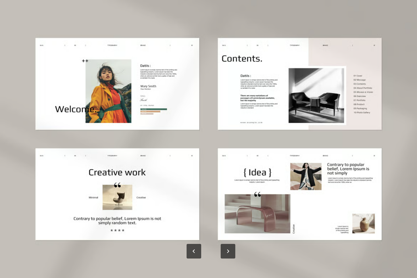 高端Keynote作品集模板极简商务演示可编辑PPT替代毕业答辩专用Portfolio Presentation Template-果觅网