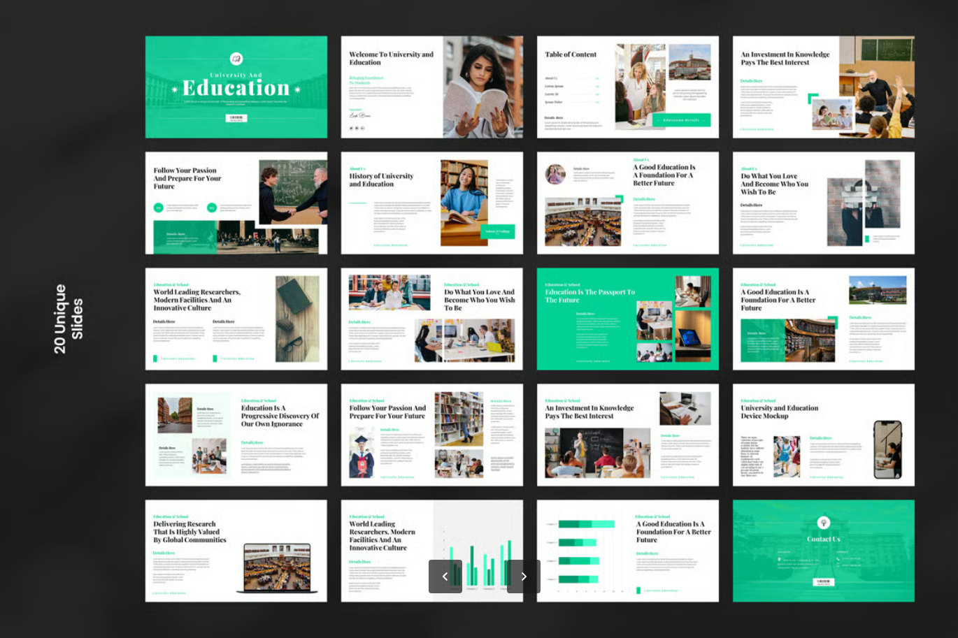 可编辑教育Keynote模板学术风毕业答辩教师课件简约风PPT一键换色Education Keynote Presentation Template-果觅网