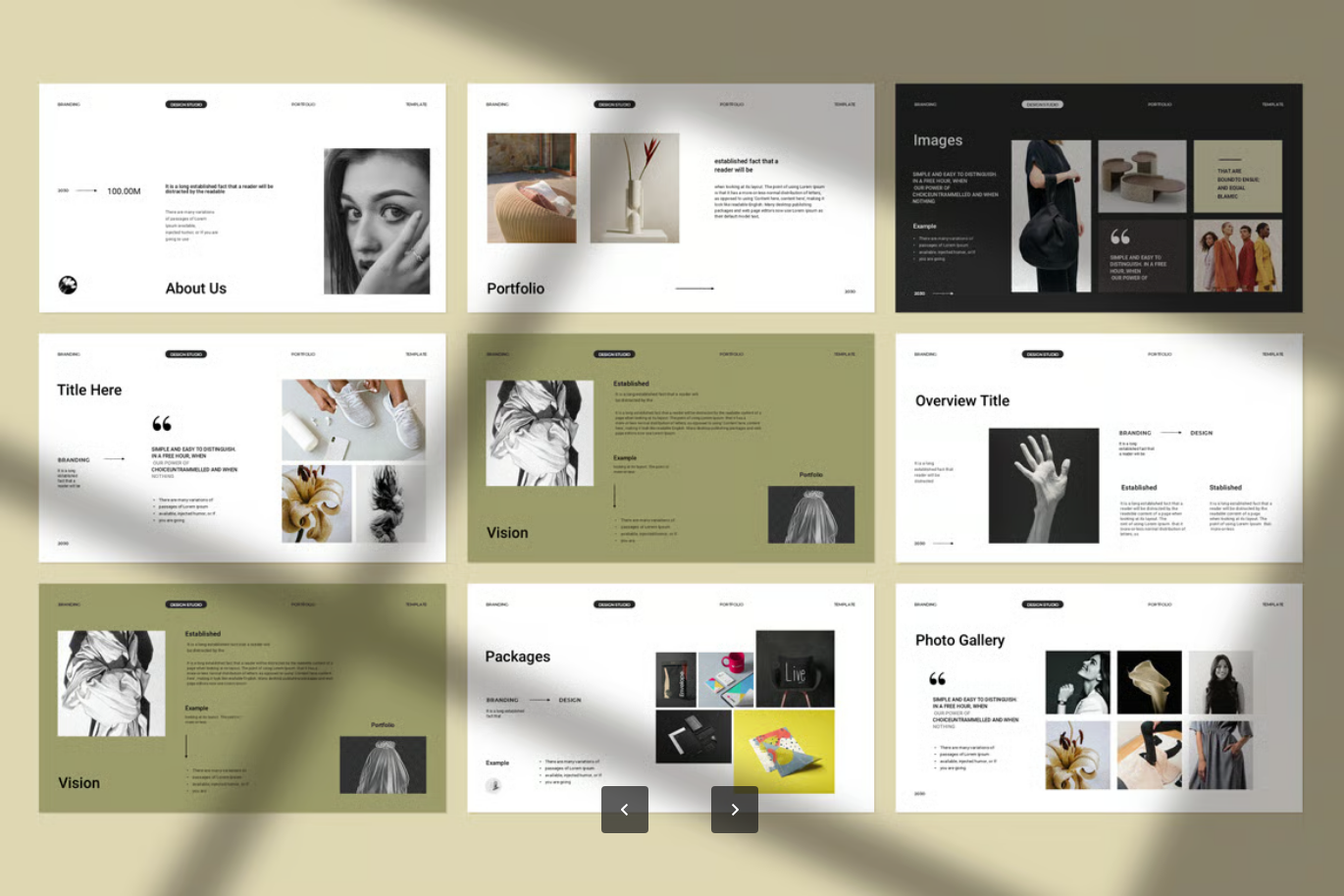 高端品牌策划PPT模板企业宣传商业计划书可编辑动态幻灯片Brand Portfolio Presentation PowerPoint Template-果觅网