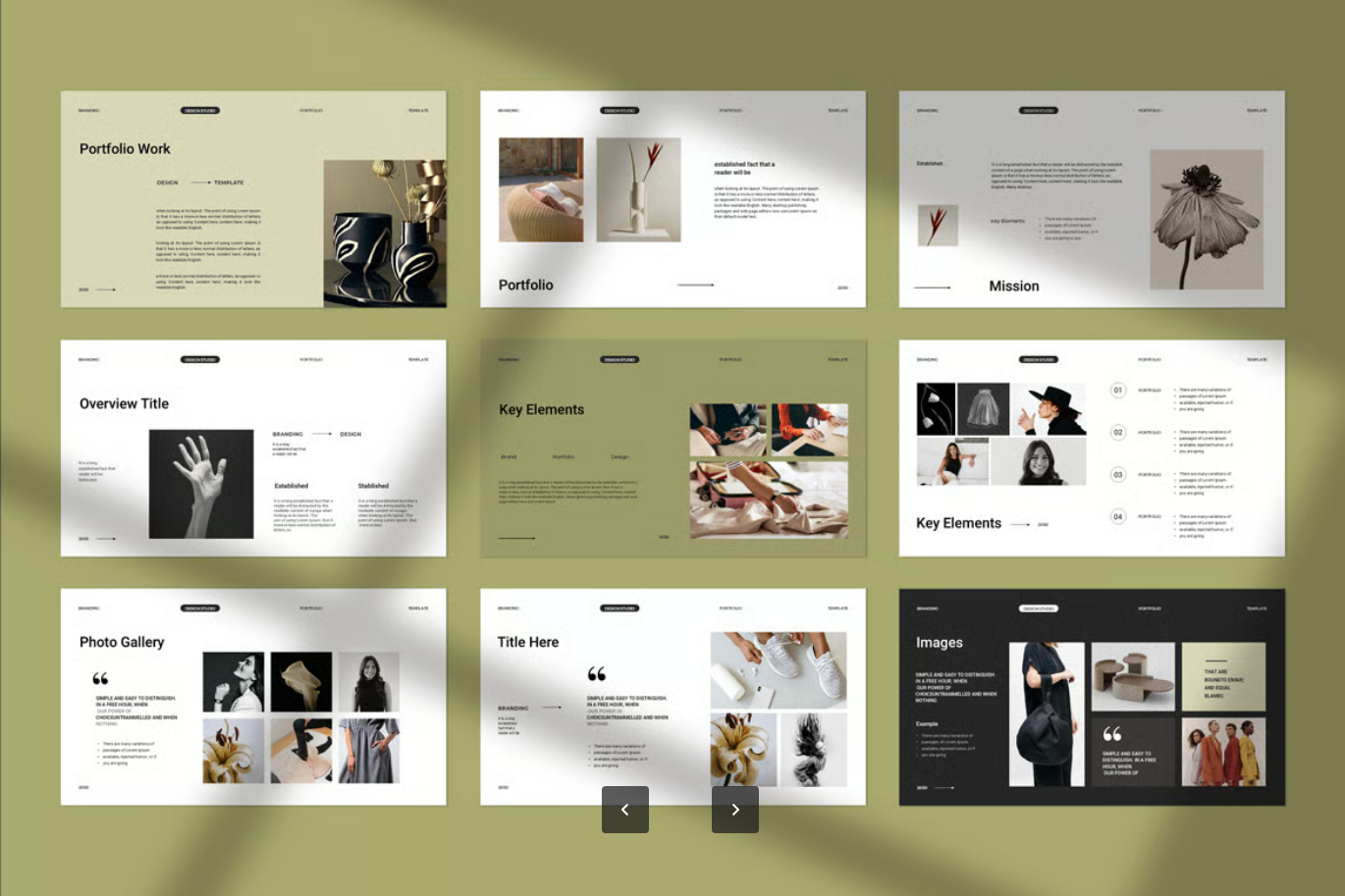 高端品牌策划PPT模板企业宣传商业计划书可编辑动态幻灯片Brand Portfolio Presentation PowerPoint Template-果觅网