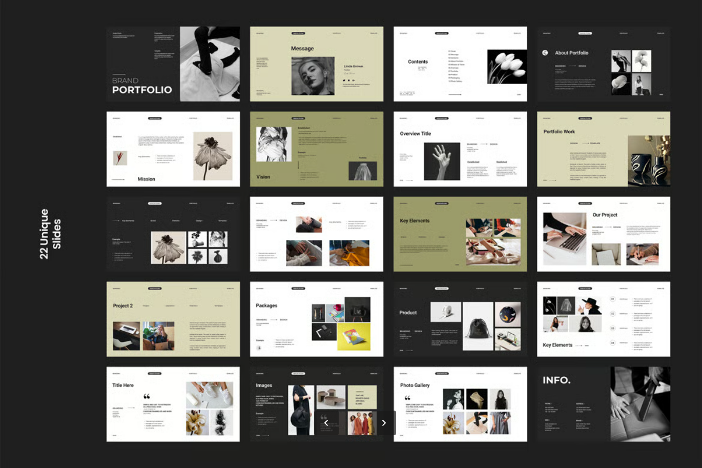 高端品牌策划PPT模板企业宣传商业计划书可编辑动态幻灯片Brand Portfolio Presentation PowerPoint Template-果觅网