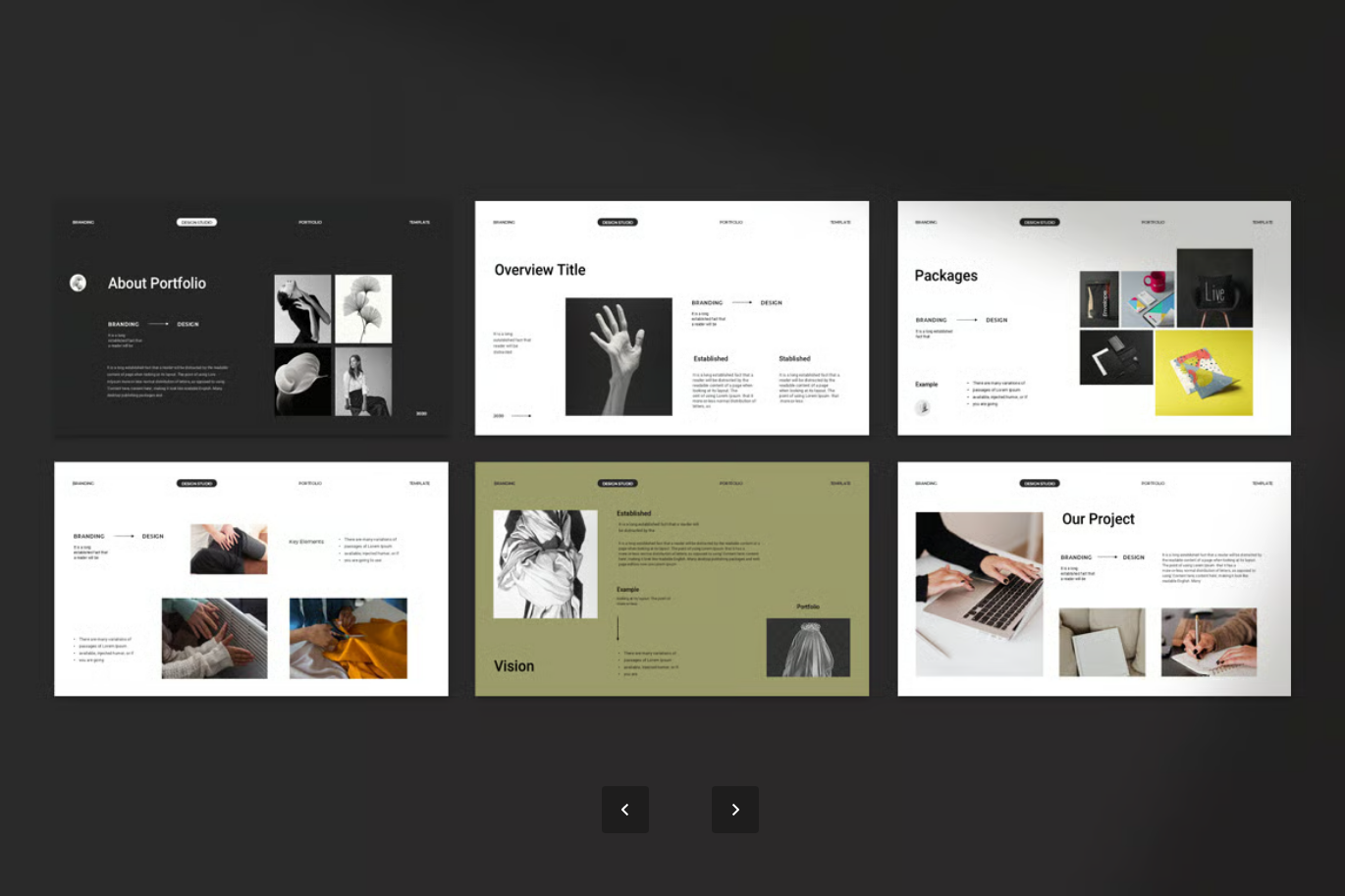 高端品牌策划PPT模板企业宣传商业计划书可编辑动态幻灯片Brand Portfolio Presentation PowerPoint Template-果觅网