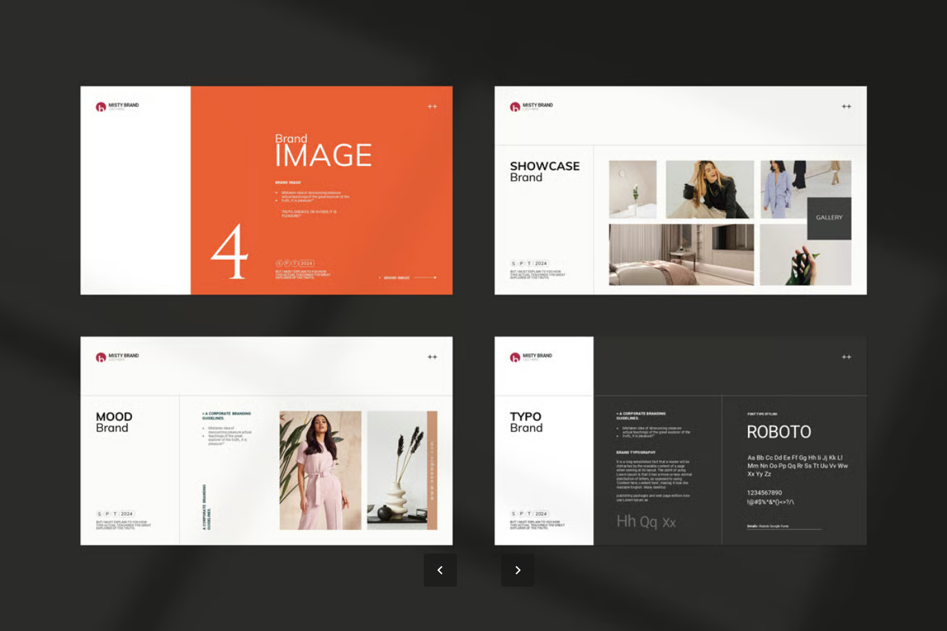 可编辑品牌设计PPT模板企业VI手册极简风商务演示方案Brand Guideline Presentation Template-果觅网