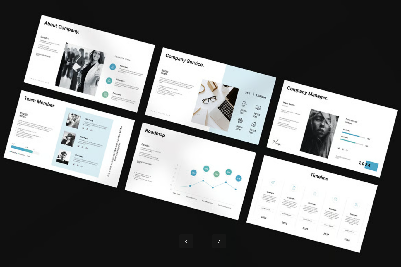 高端商务PPT模板GoogleSlide可编辑企业路演提案一键替换Logo定制Pitch-Deck GoogleSlide Presentation Template-果觅网