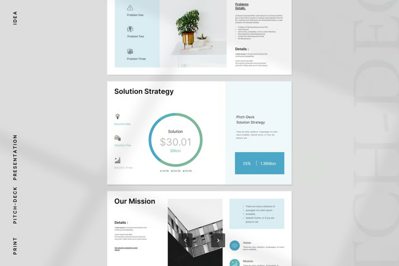 高端商务PPT模板GoogleSlide可编辑企业路演提案一键替换Logo定制Pitch-Deck GoogleSlide Presentation Template-果觅网