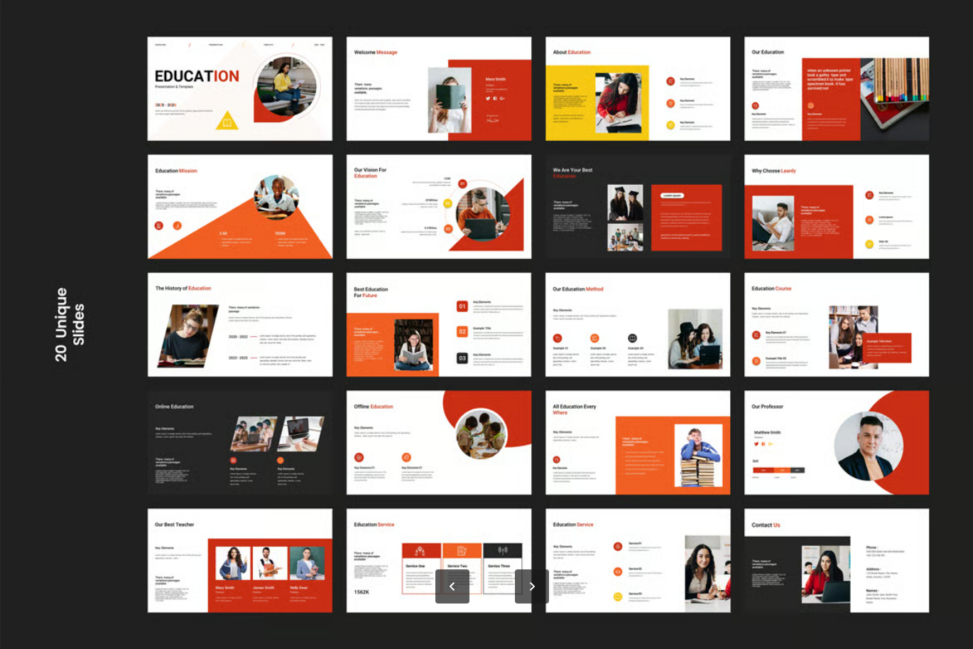 教育PPT模板高端简约可编辑课件教学演示幻灯片Education Presentation Template-果觅网