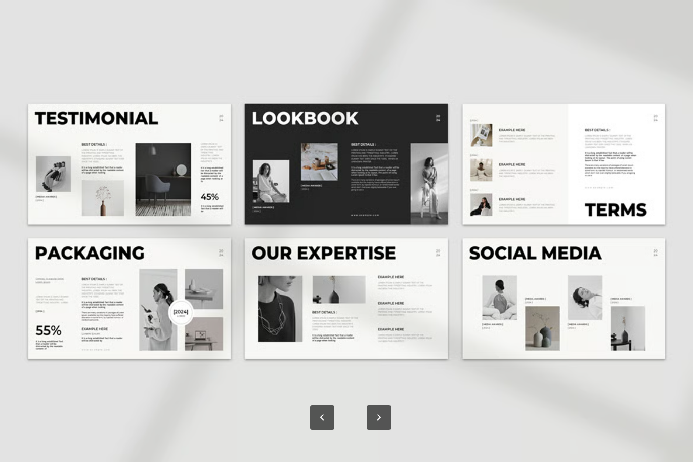 高端商务Keynote模板极简创意设计可编辑企业汇报毕业答辩PPTPortfolio Keynote Presentation Template-果觅网