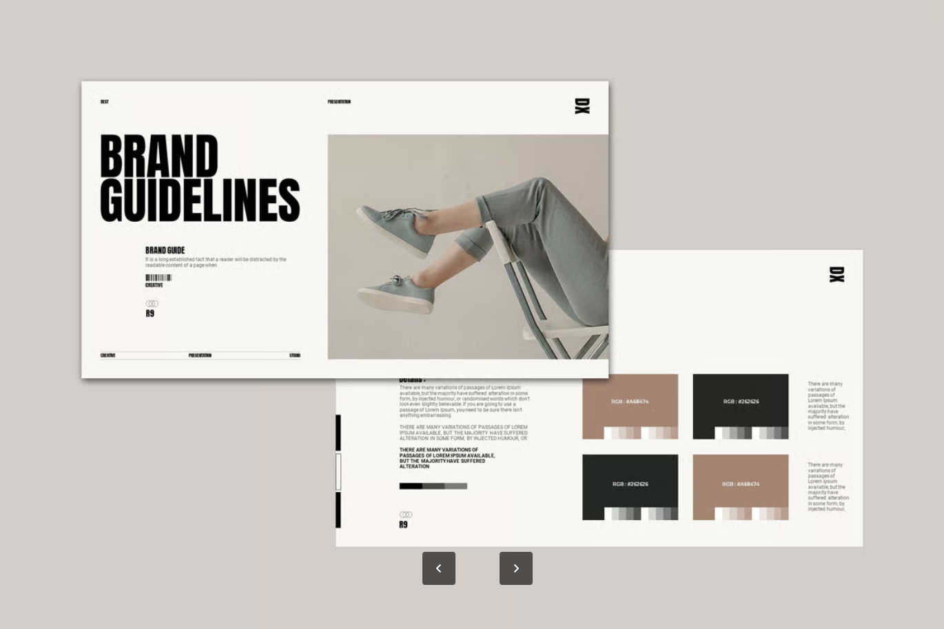 高端企业VI设计Keynote模板可编辑品牌手册商务演示极简风PPT文件Brand Guidelines Keynote Presentation Template-果觅网