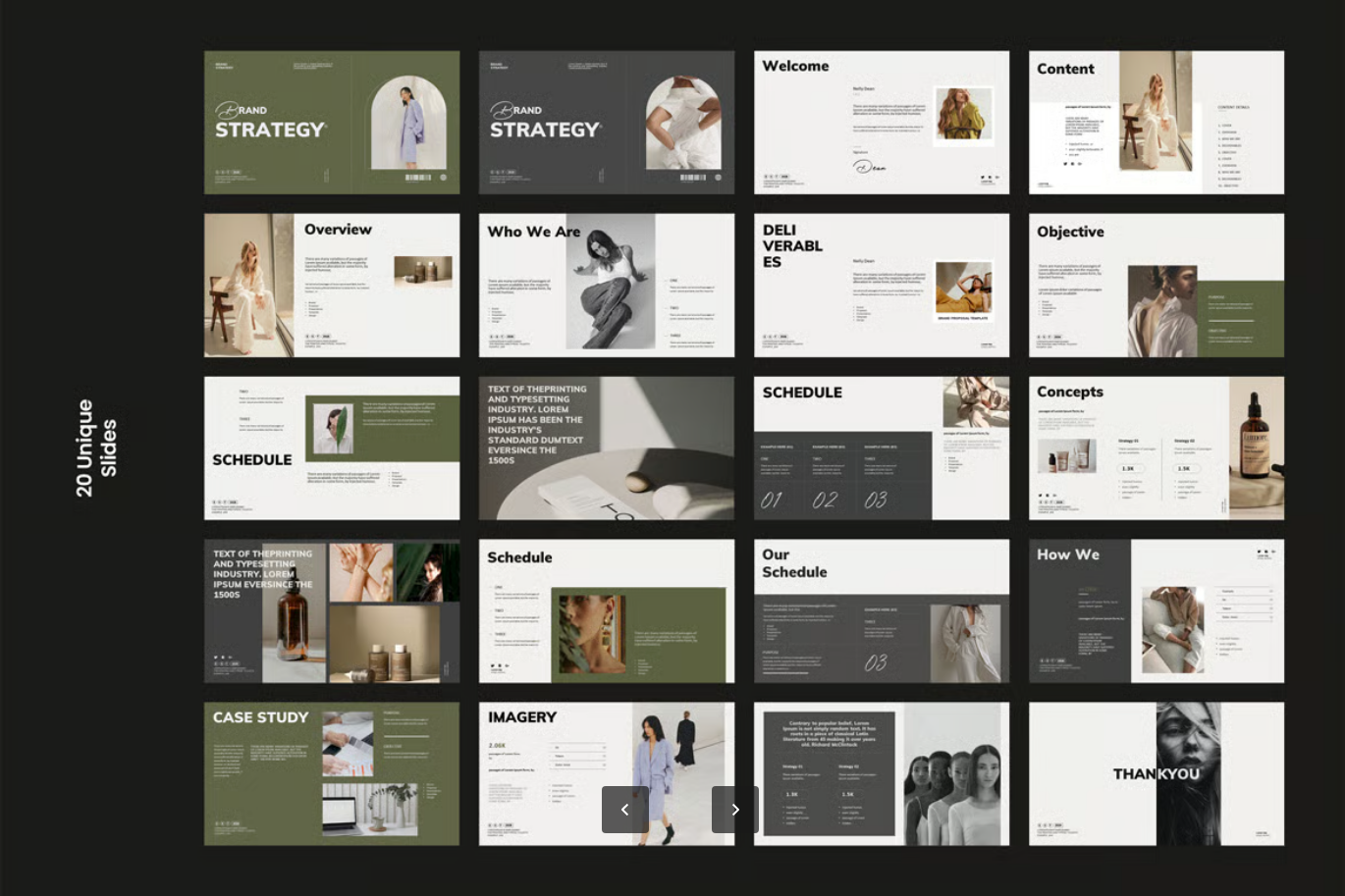 高端品牌战略PPT模板可编辑商务企业VI设计演示文稿Brand Strategy PowerPoint Presentation-果觅网