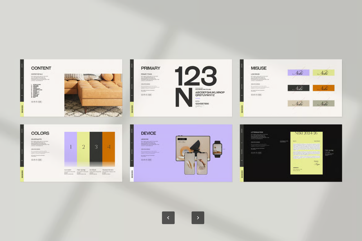 高端企业VI设计PPT模板可编辑品牌手册全套极简商务风Brand Guideline Presentation Template-果觅网