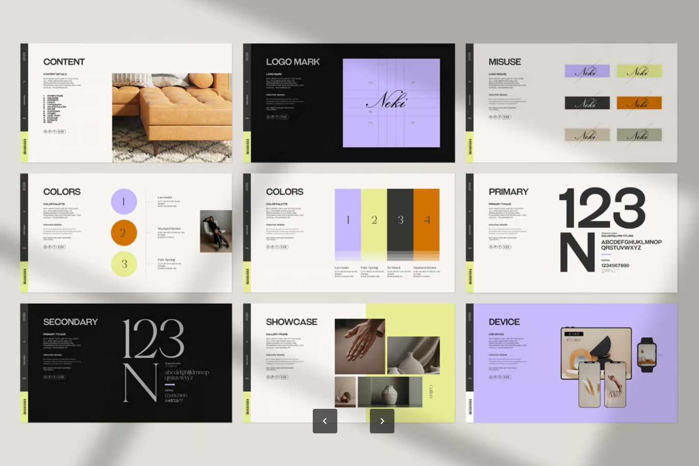 高端企业VI设计PPT模板可编辑品牌手册全套极简商务风Brand Guideline Presentation Template-果觅网