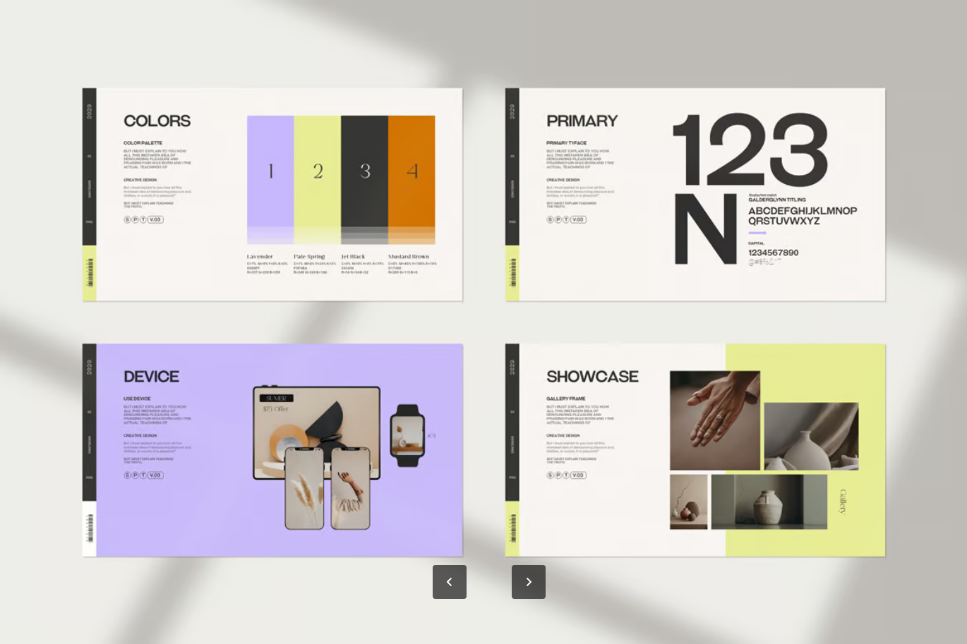 高端企业VI设计PPT模板可编辑品牌手册全套极简商务风Brand Guideline Presentation Template-果觅网