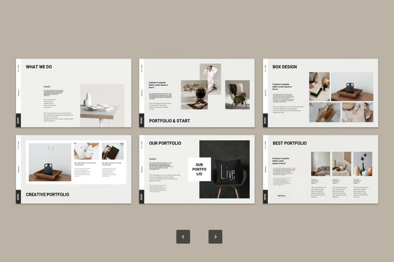 高端商务PPT模板20页可编辑极简风企业级作品集展示设计专用Portfolio Presentation PowerPoint Template-果觅网