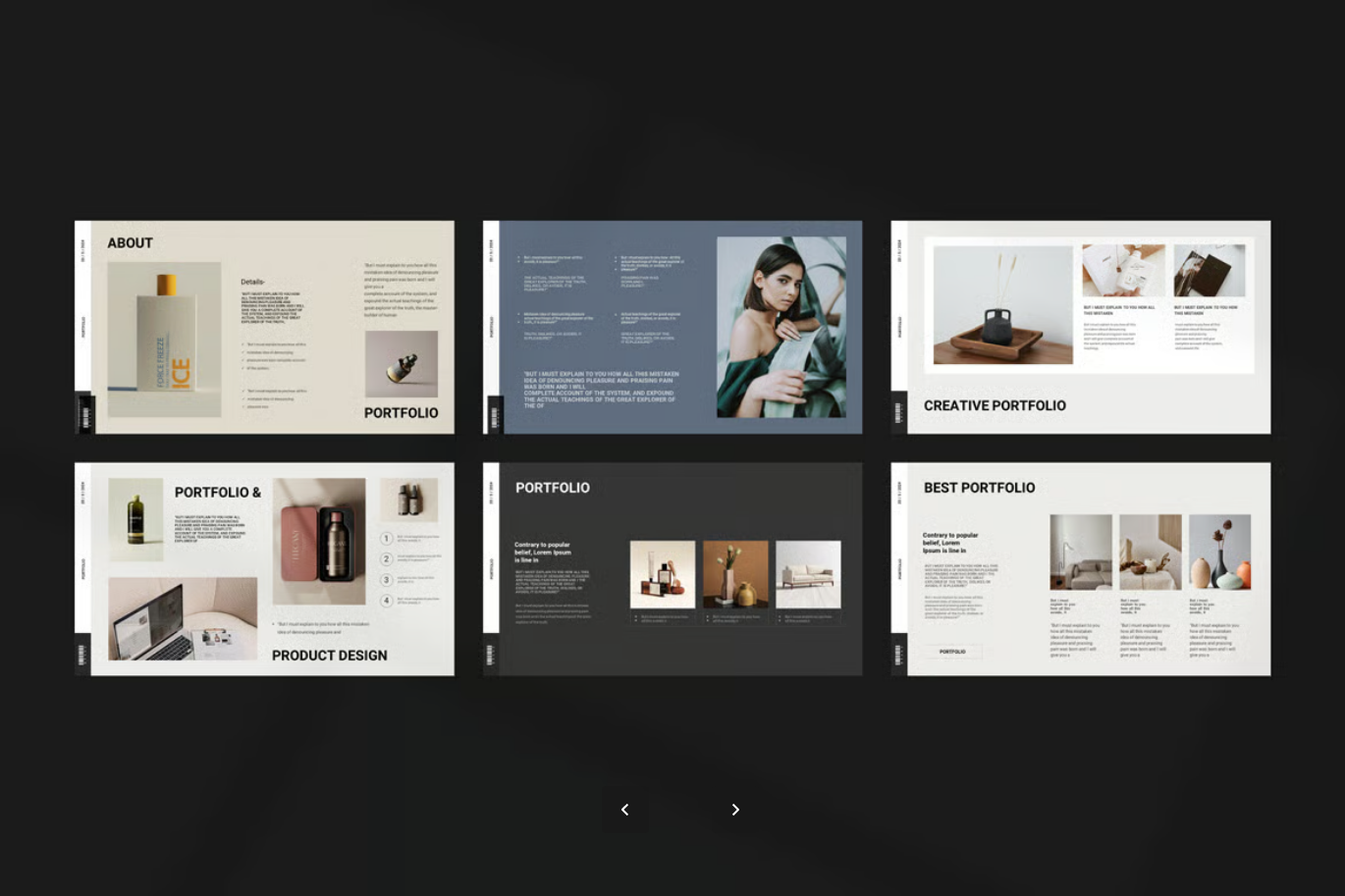 高端商务PPT模板20页可编辑极简风企业级作品集展示设计专用Portfolio Presentation PowerPoint Template-果觅网