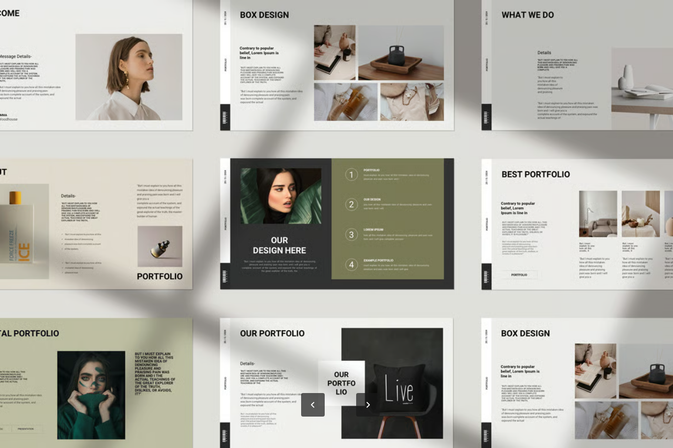 高端商务PPT模板20页可编辑极简风企业级作品集展示设计专用Portfolio Presentation PowerPoint Template-果觅网